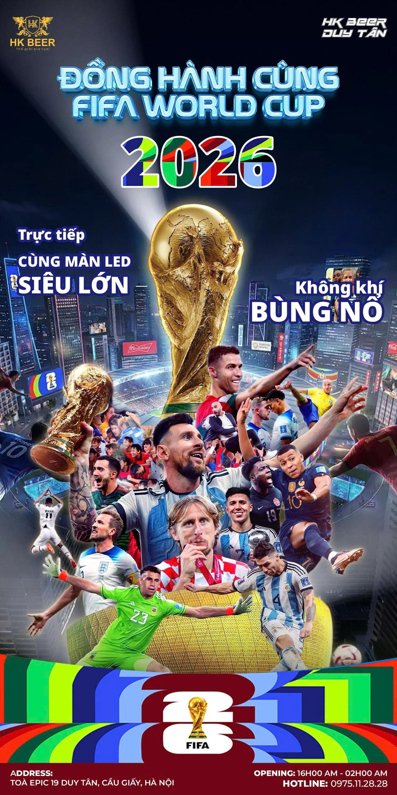 HK Beer Duy Tân - Địa điểm xem World Cup 2026 tại Hà Nội